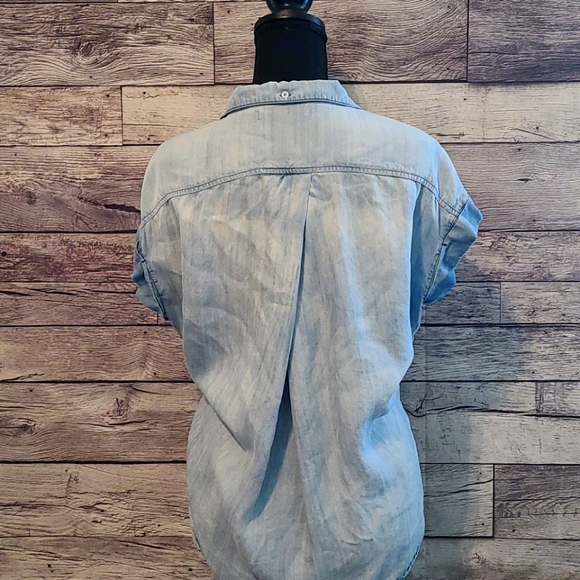 LIGHTWEIGHT DENIM TOP - Picture 4 of 7